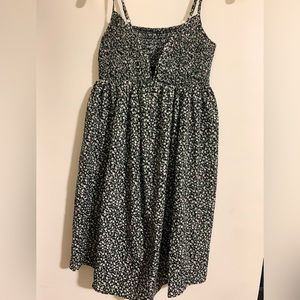 Black floral sun dress